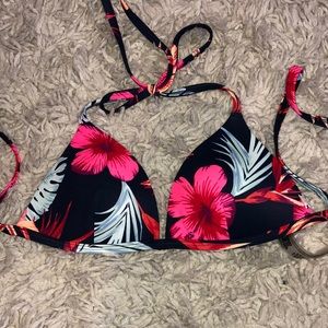 VS PINK Push-Up Tropical Triangle Bikini Top